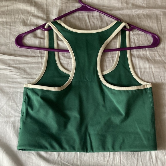 Girlfriend Collective Green/White Paloma Bra M - Picture 3 of 6